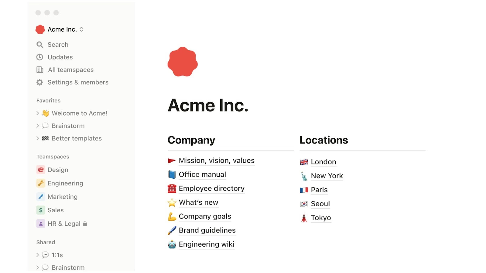 An image showing the platform Notion