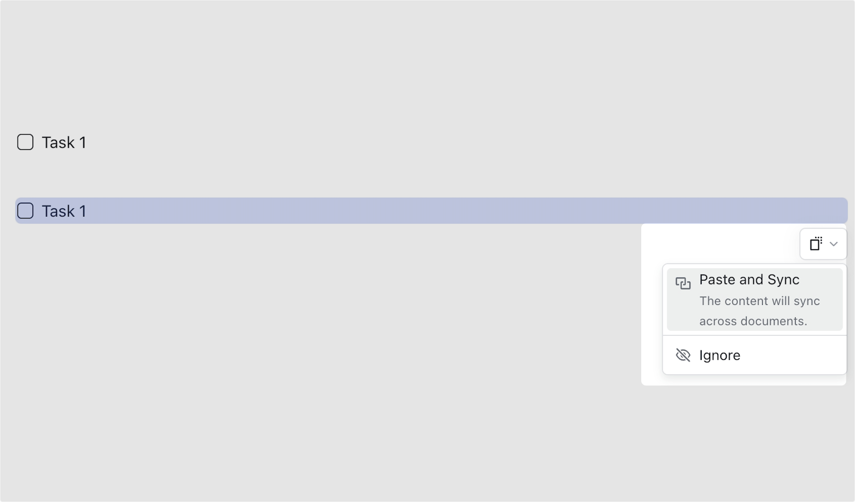 Create and manage tasks in Docs