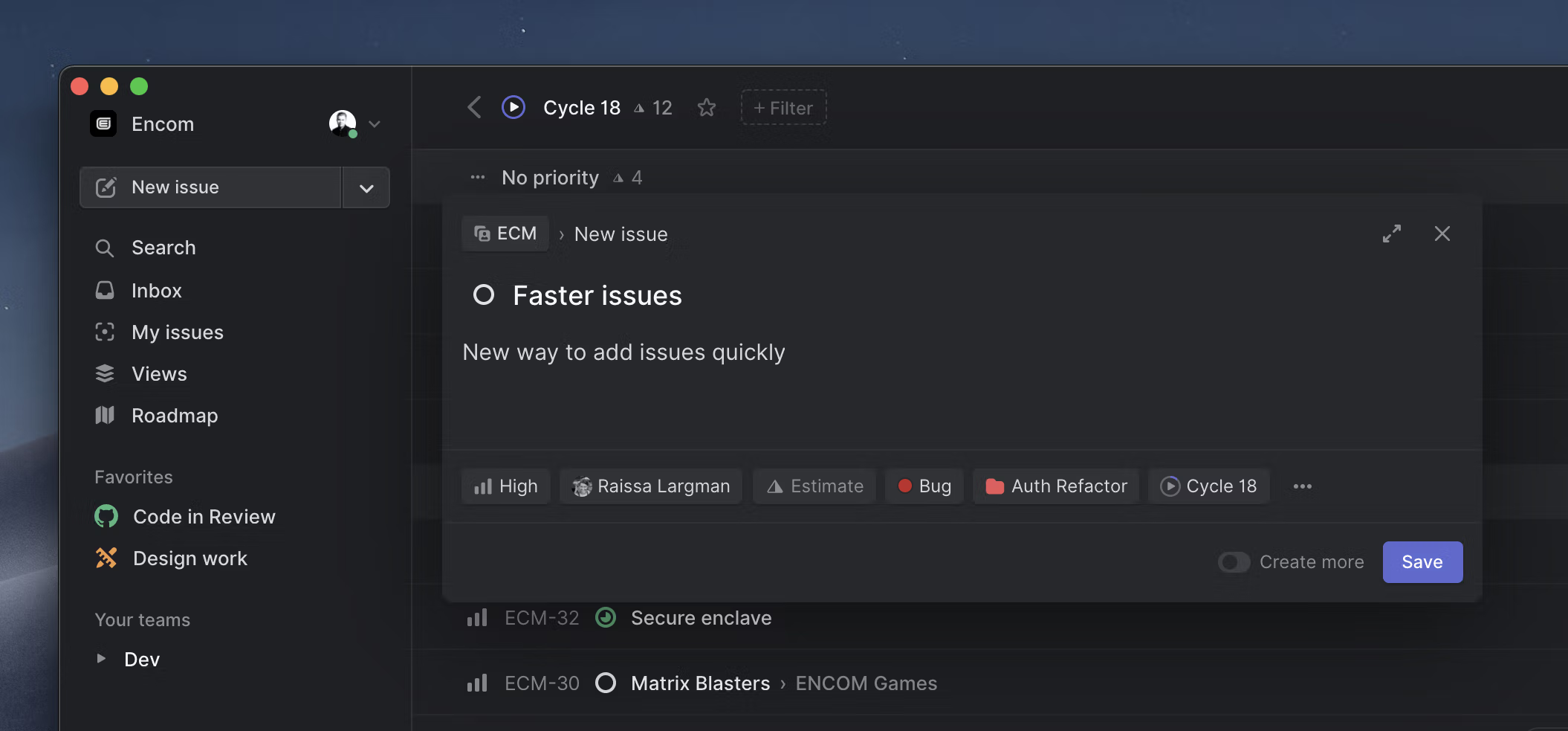 Linear is for fast, streamlined startup issue tracking