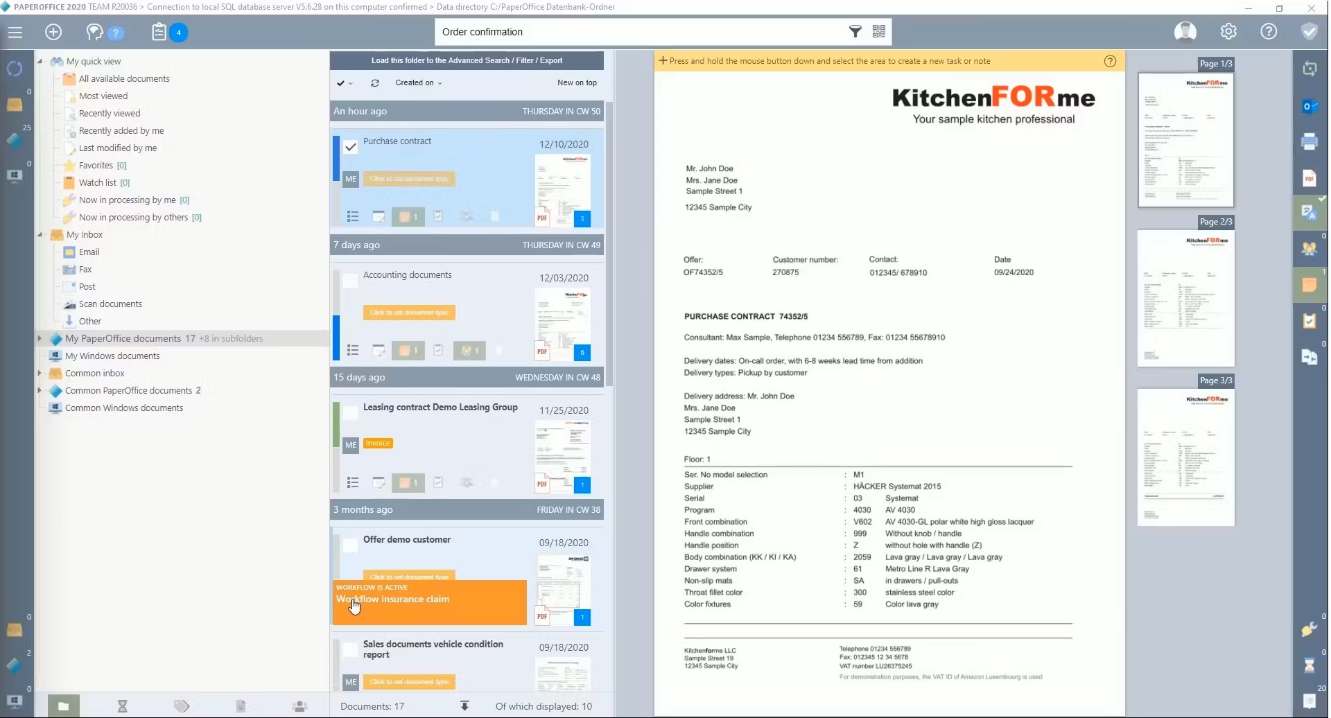 Archive and index digital documents using PaperOffice
