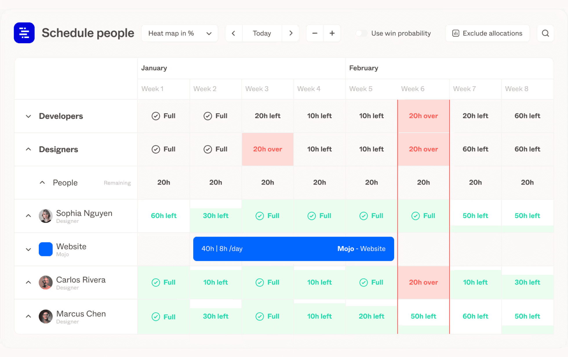 AI-driven resource allocation management in Forecast