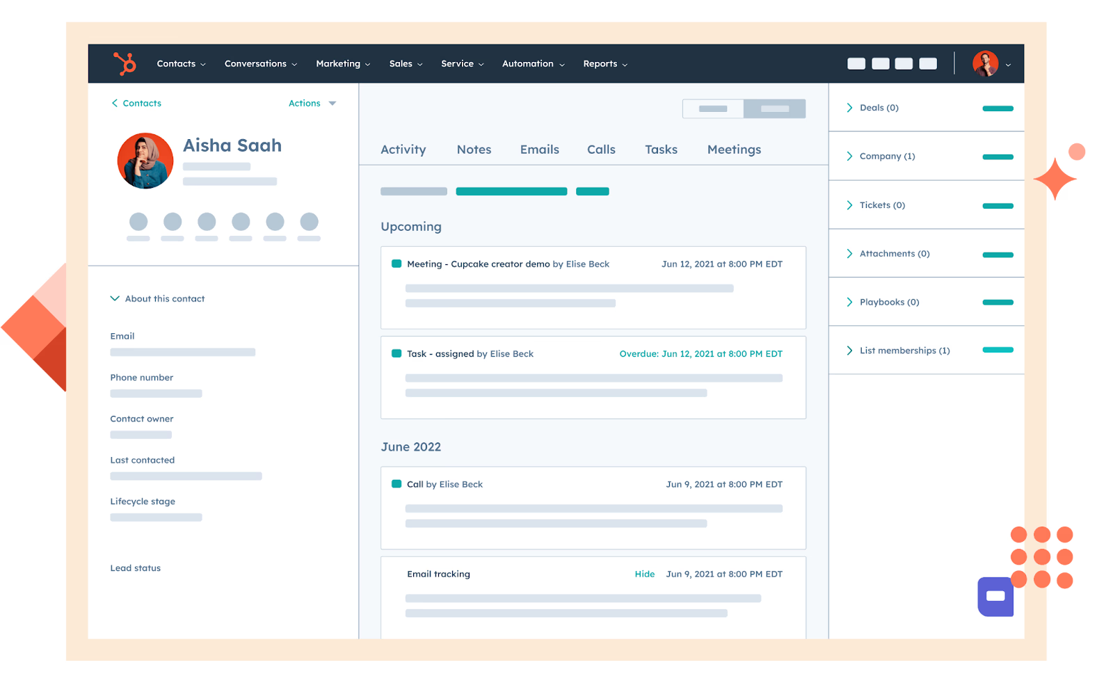 dashboard in hubspot CRM