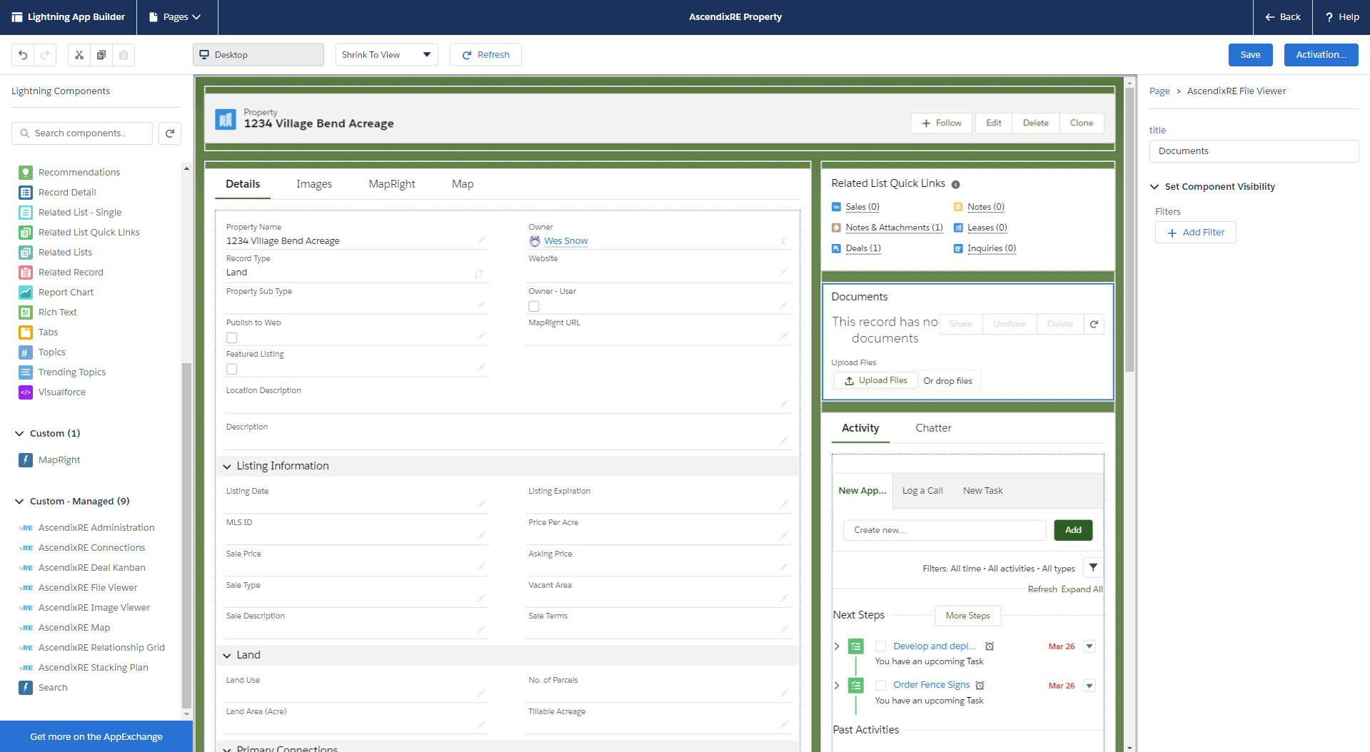 AscendixRE Salesforce CRM for real estate teams