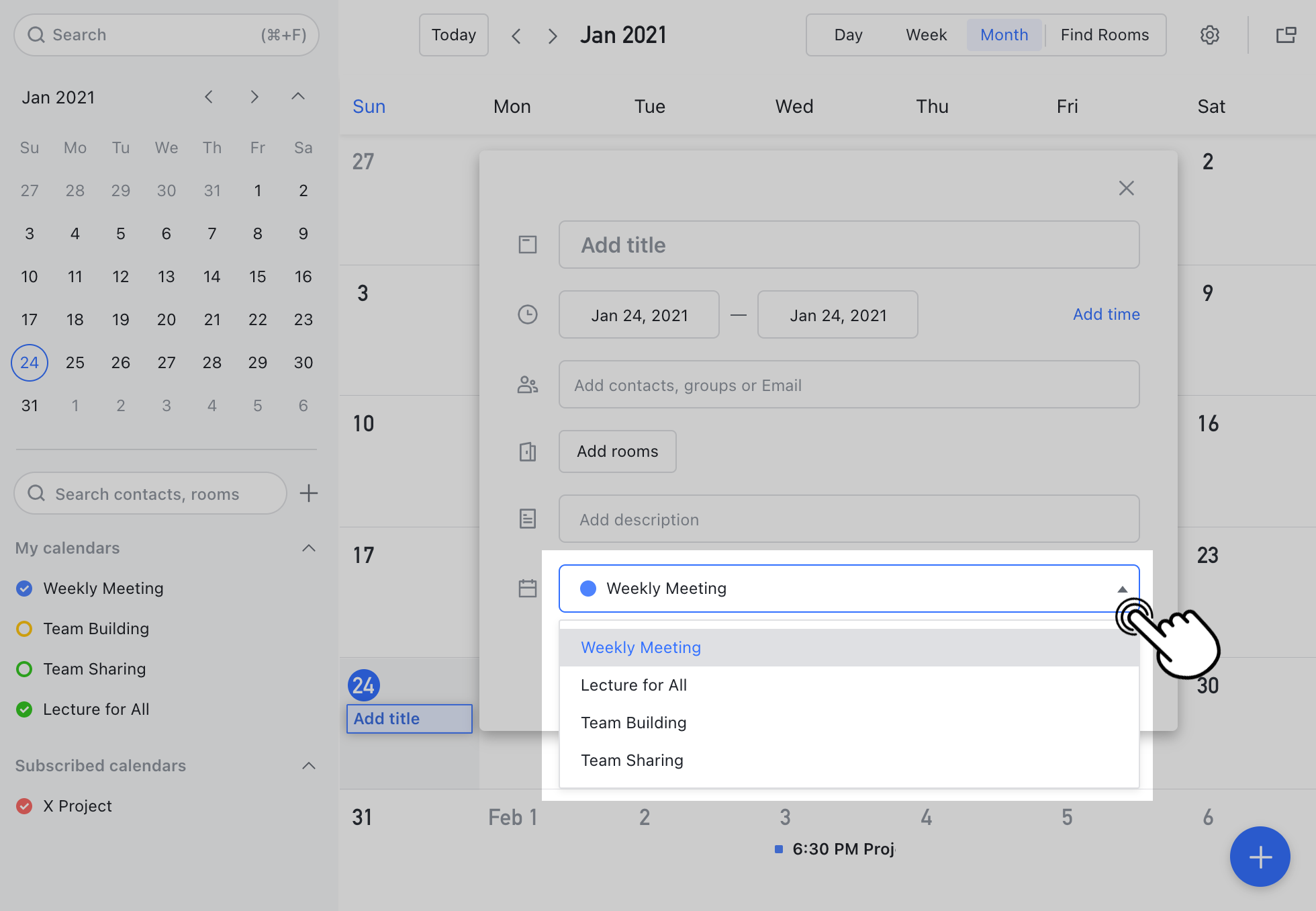 Calendar updates