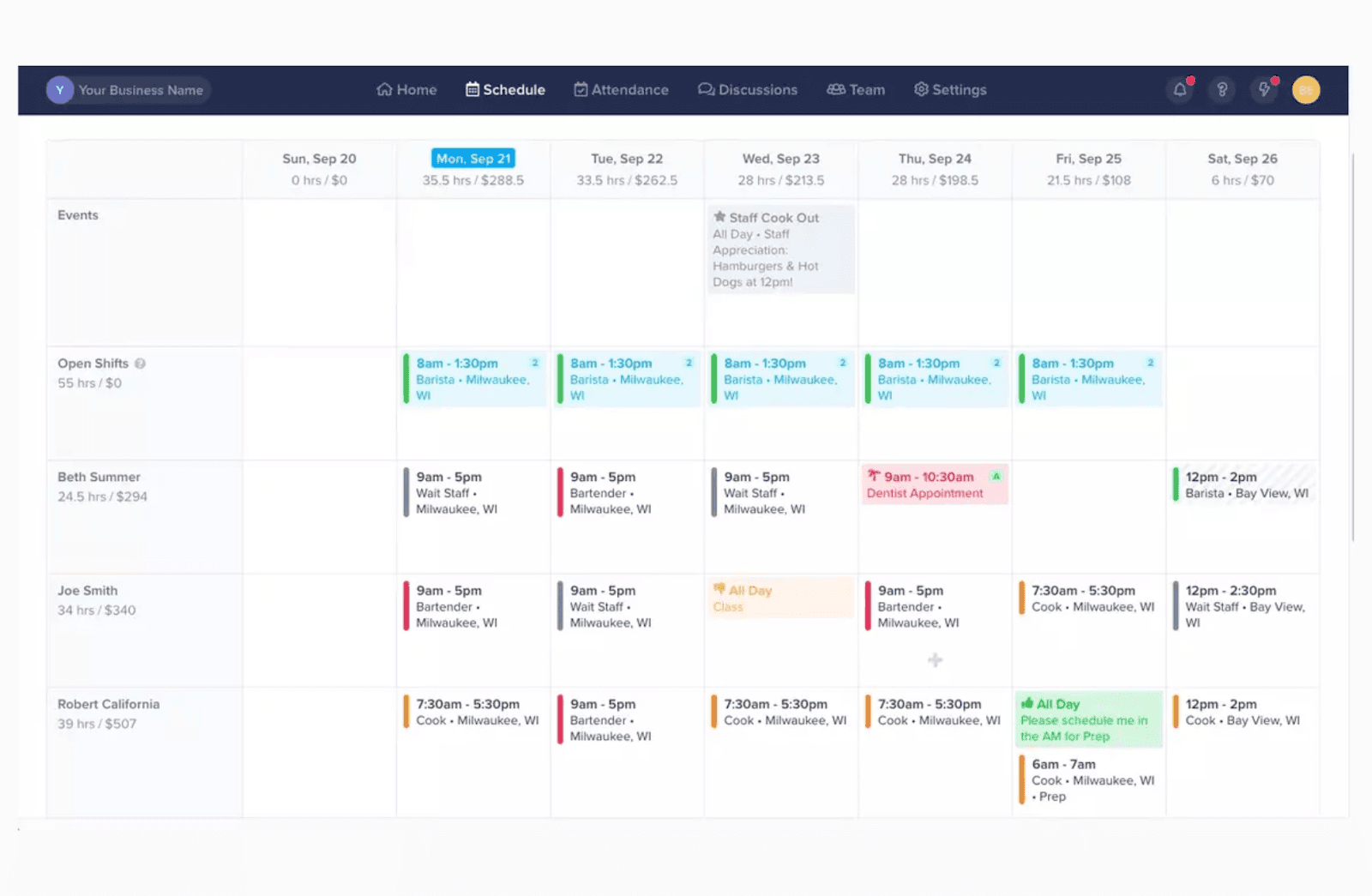 Interface of ZoomShift