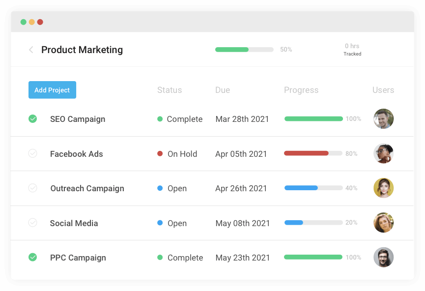 ProProfs Project product management