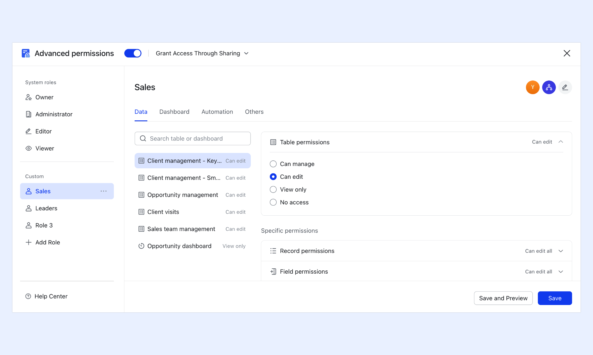 Lark Base helps in managing data through field permissions