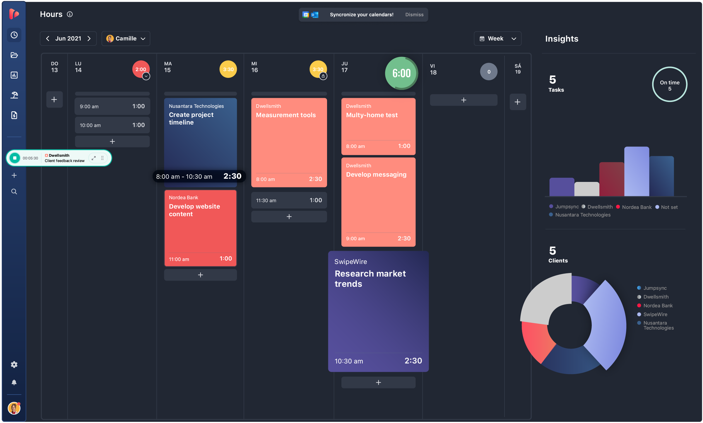 TrackingTime is a cross-platform