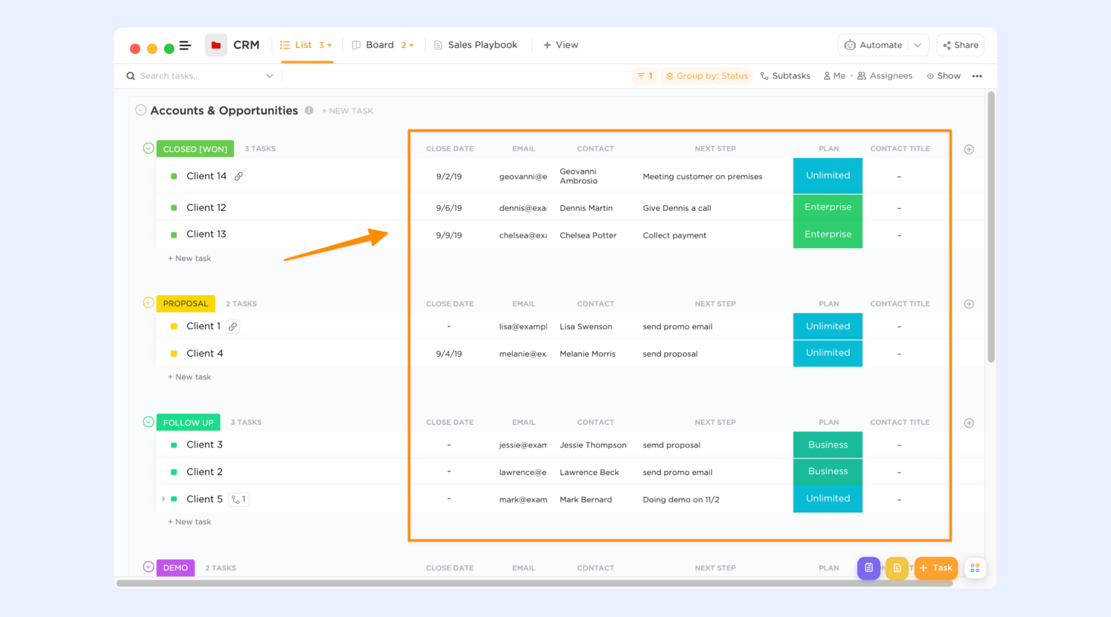 Add custom fields for key CRM data