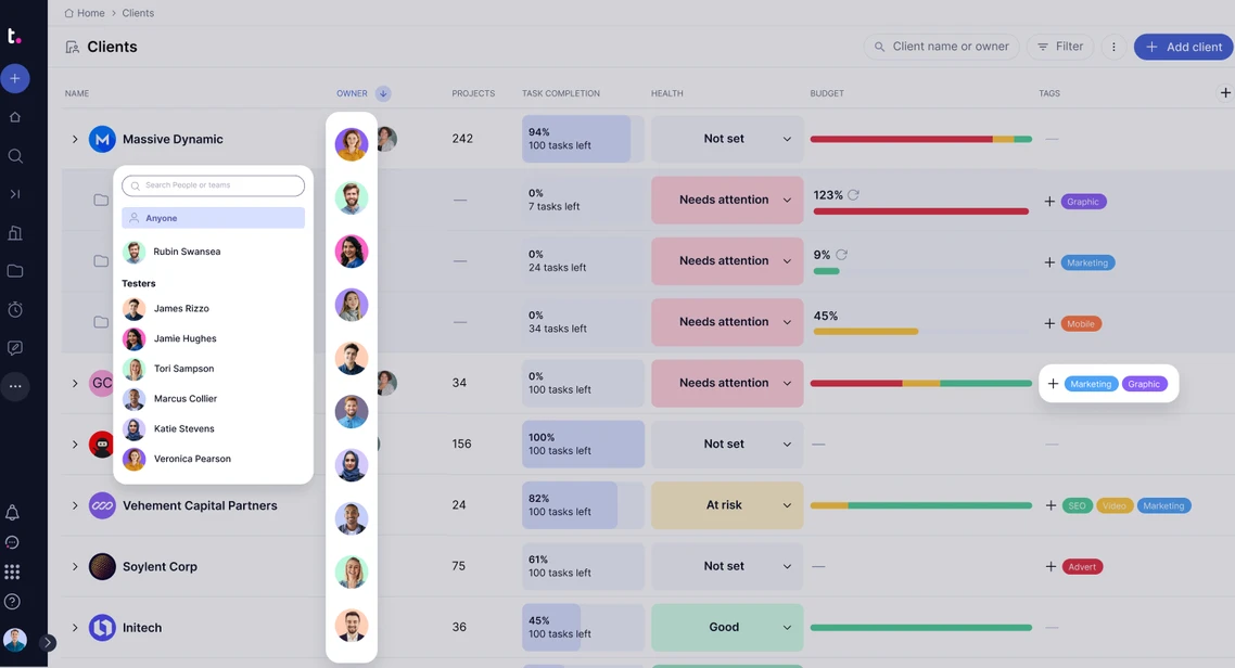Teamwork: Client delivery project administration software