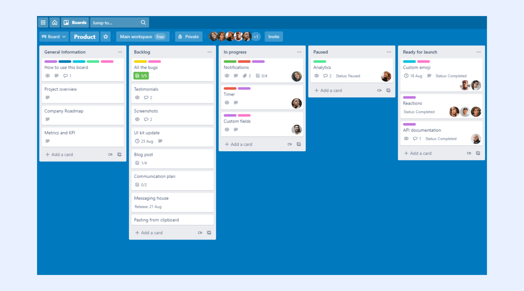 Create a board for the project