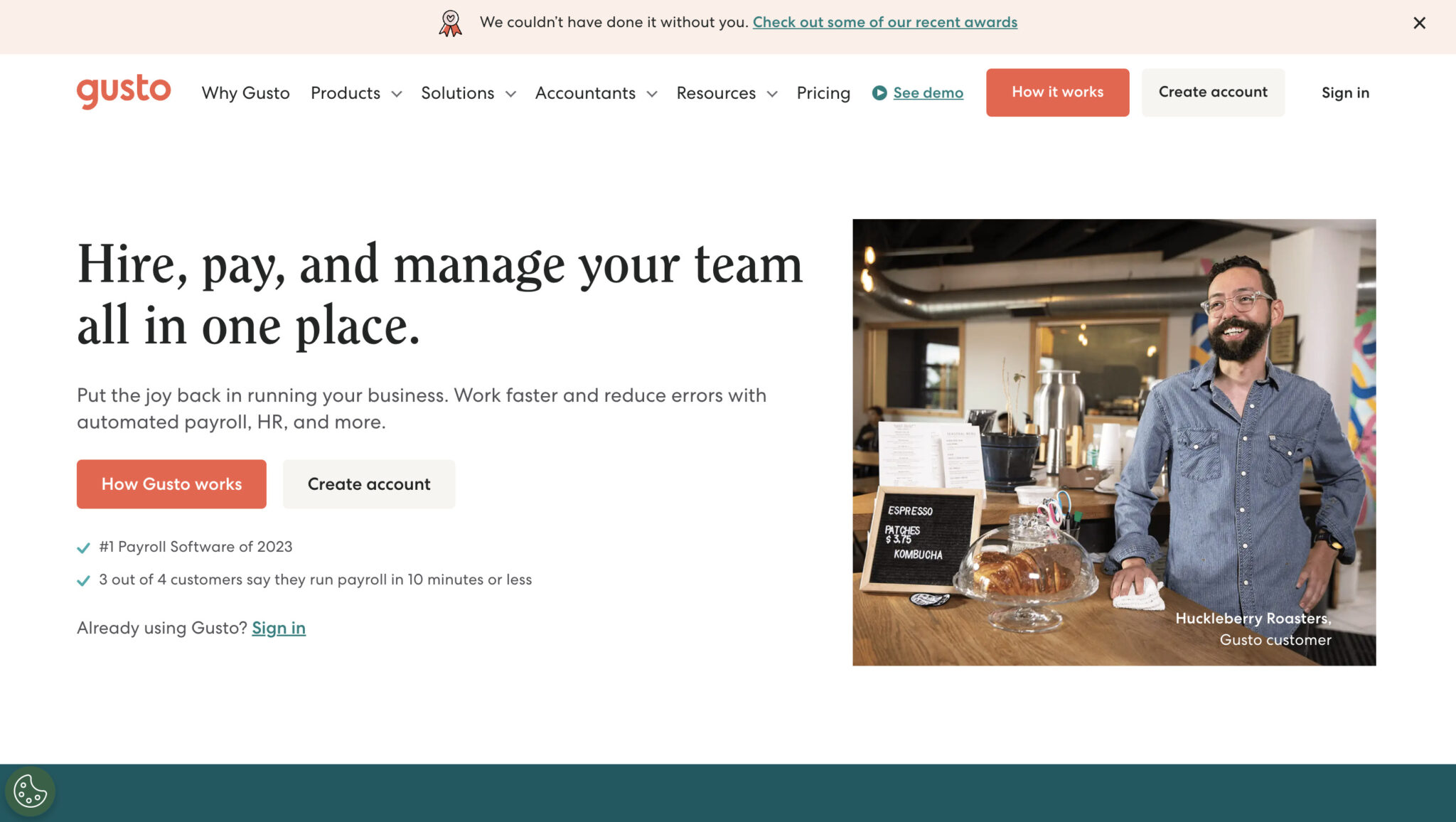 Gusto Payroll and HR software