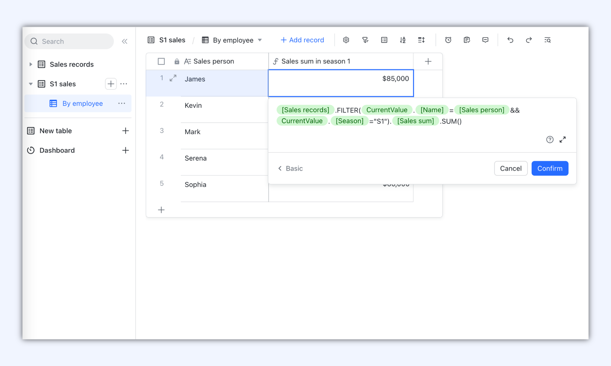 Automated payroll and logic with Lark Base