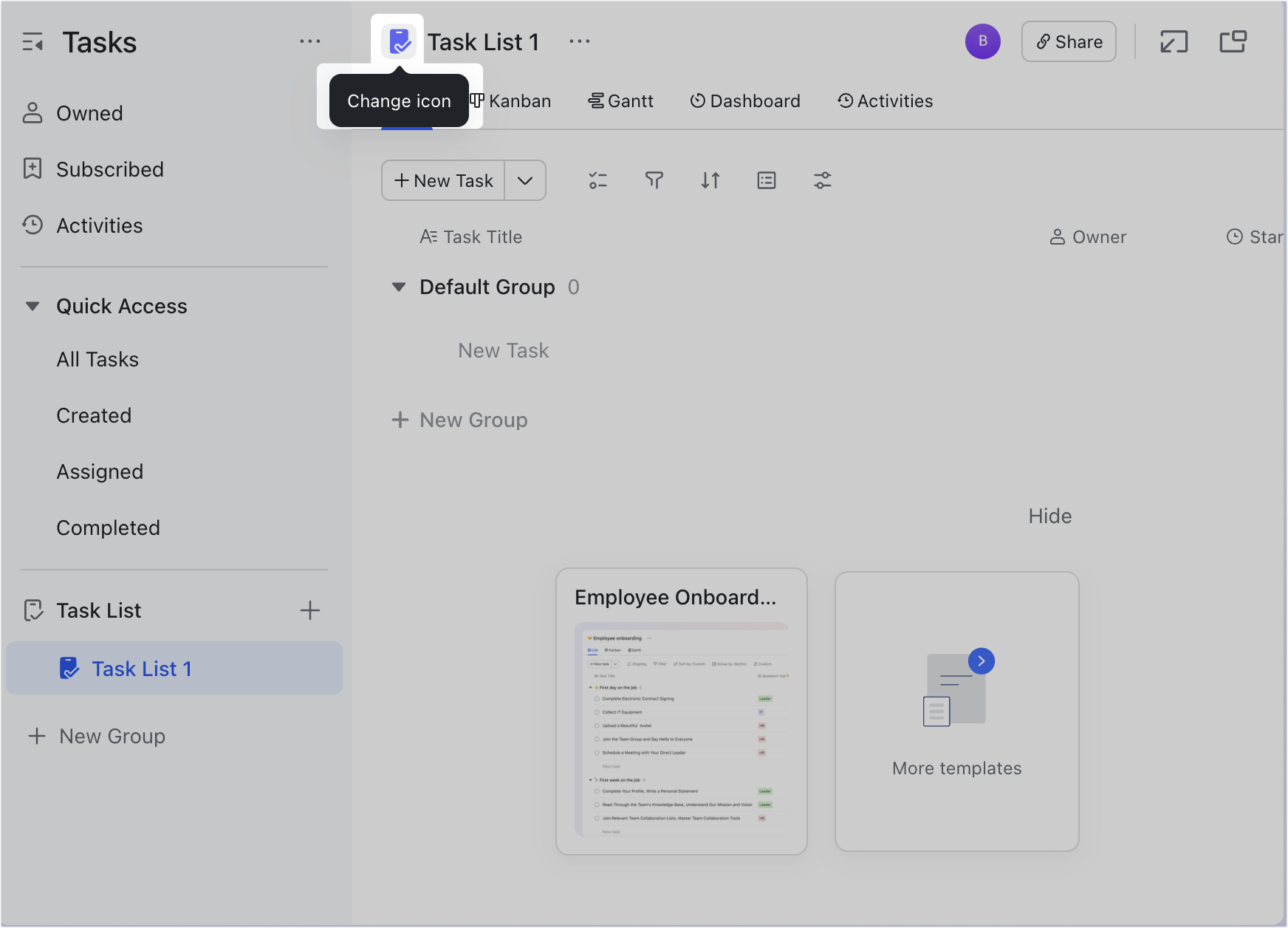 Create, share, and manage task lists