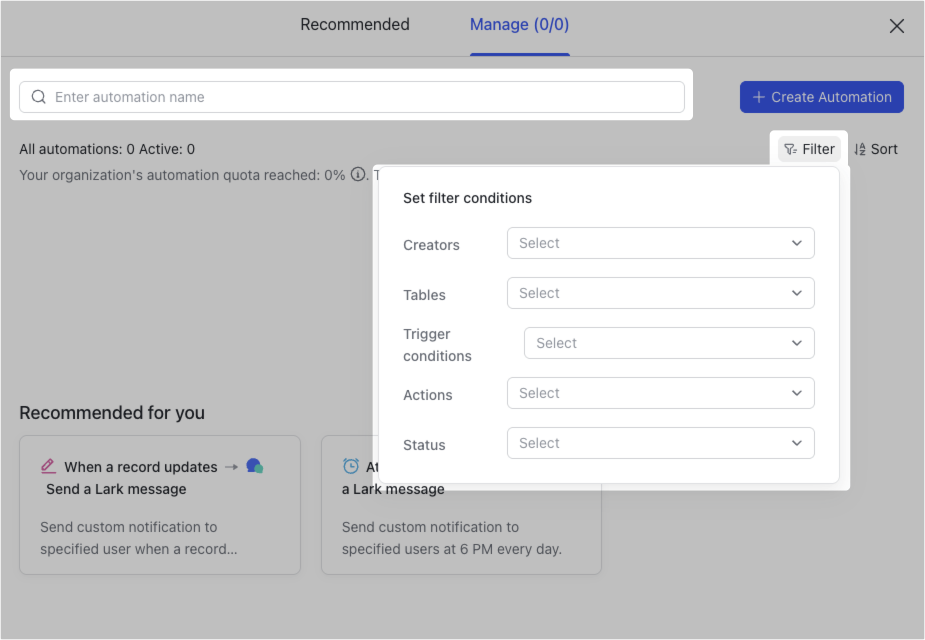 Lark's Automation