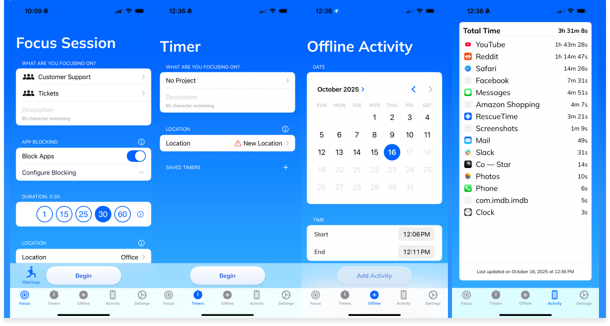 RescueTime: Focus and activity tracking software