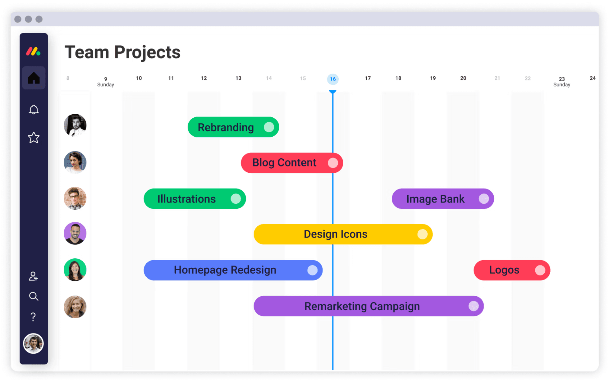 Team project in monday.com