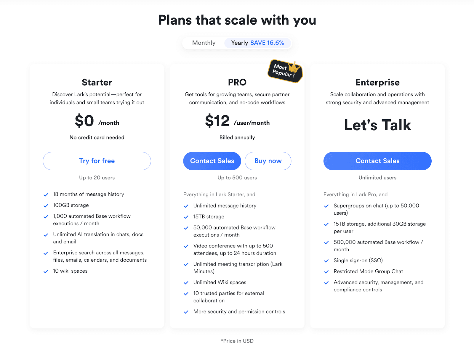 Best affordable pricing: Lark
