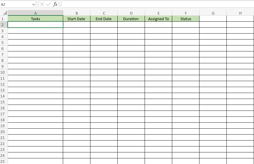 Create headers for information