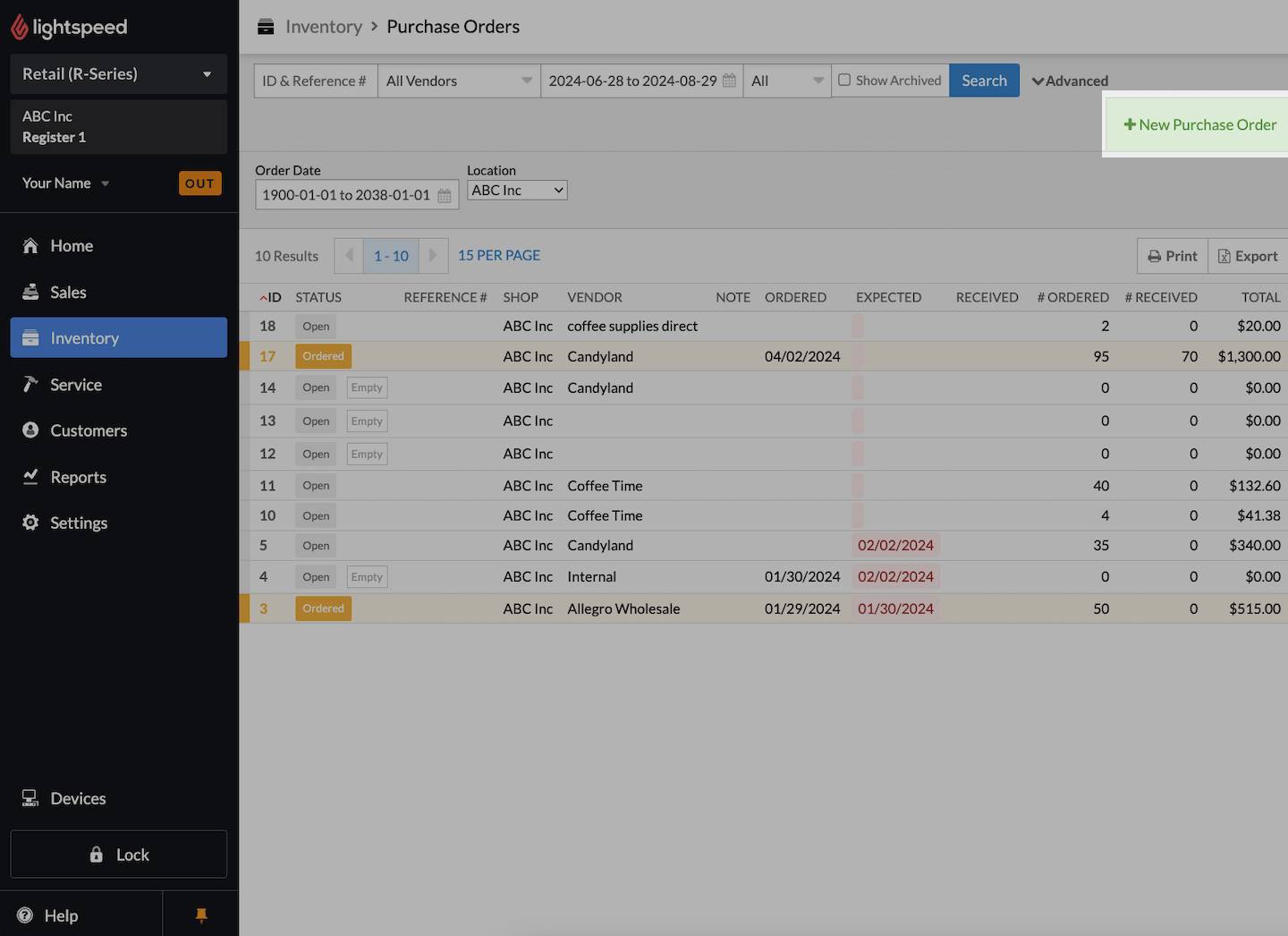 Lightspeed retail inventory and stock control software