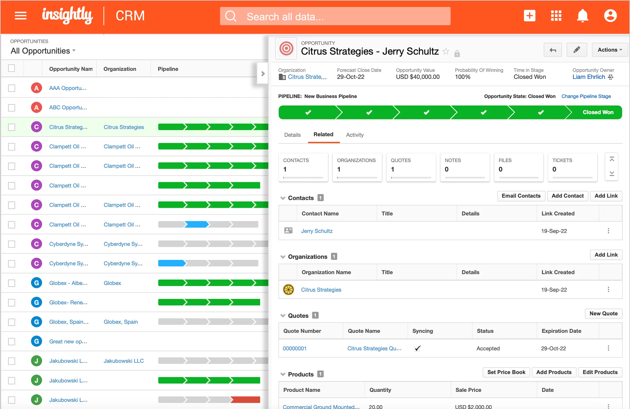 Insightly CRM platform manages projects alongside customer relationships