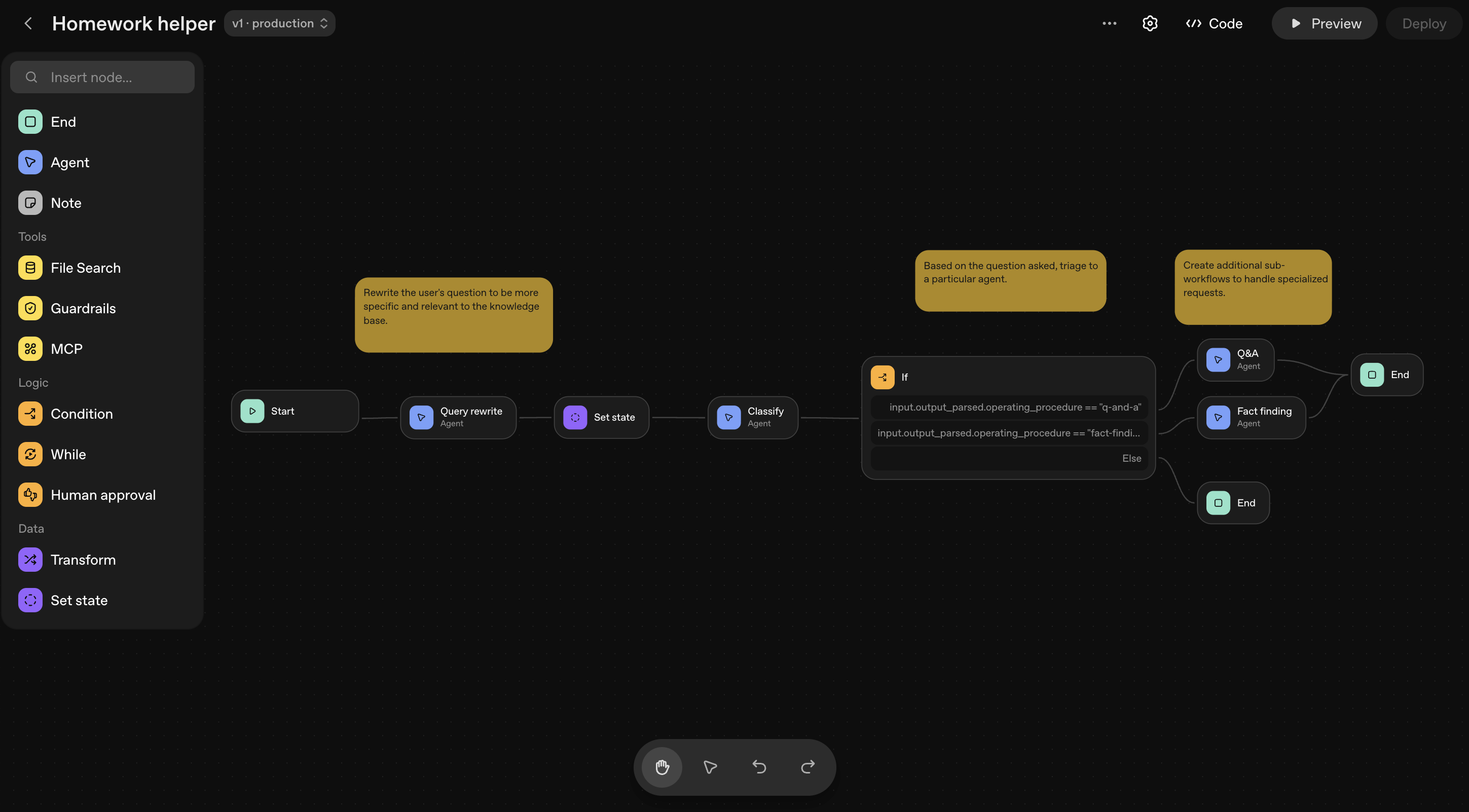 Agent builder - OpenAI API