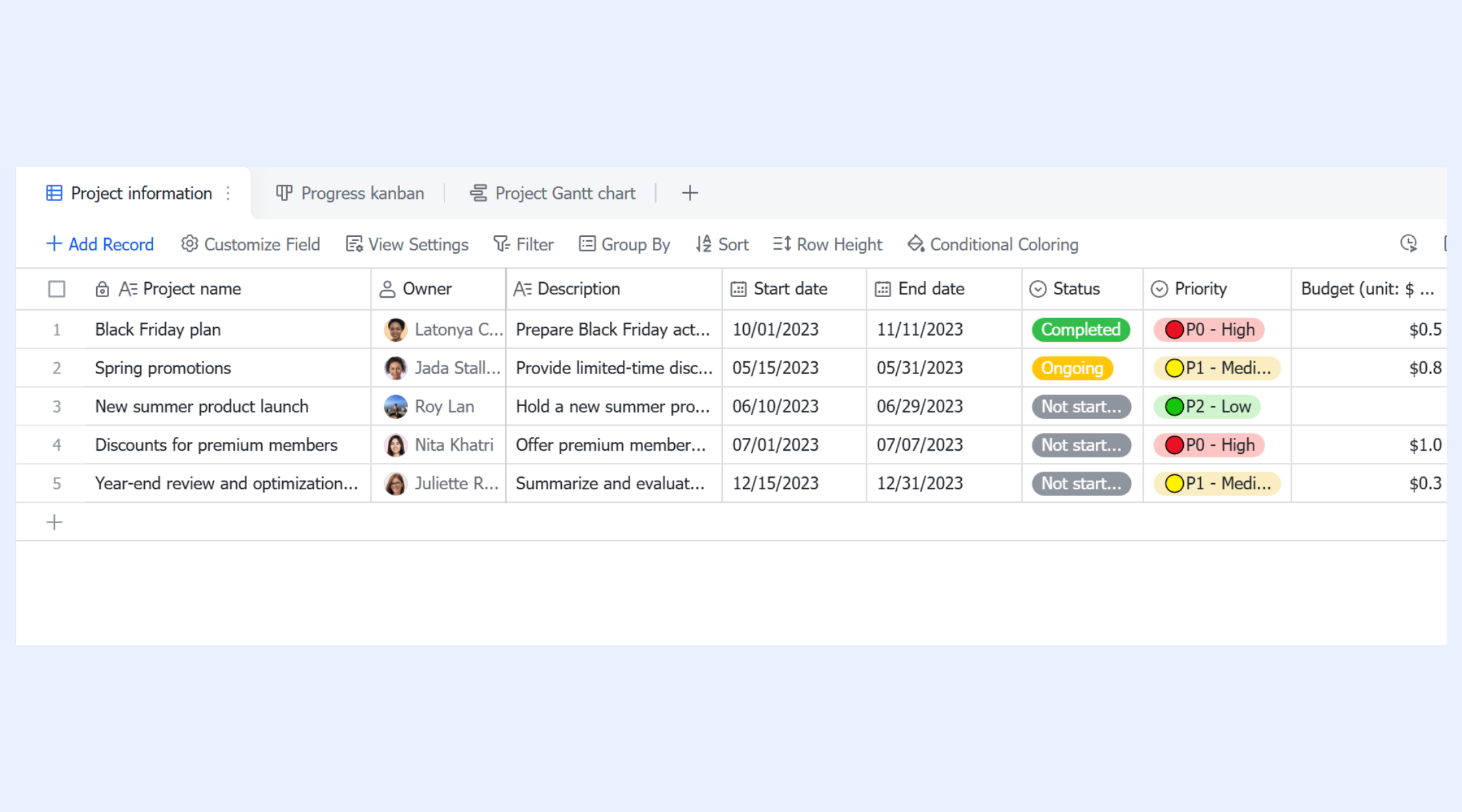 免费在线项目规划和待办事项列表模板| Microsoft Excel, image size:2160x1200