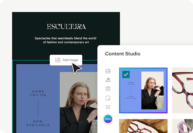Visual creation in Mailchimp