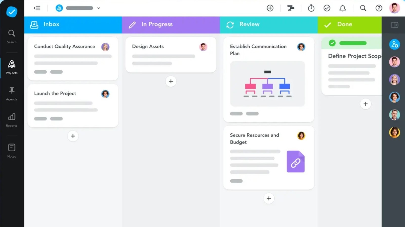 Meistertask’s interface for managing projects and tasks
