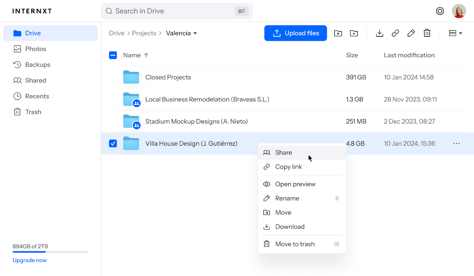 Internxt is for privacy-focused and eco-friendly cloud storage