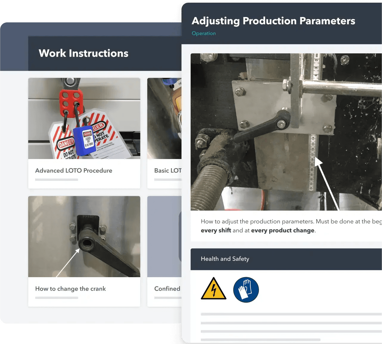 Poka's digital work instructions for manufacturing workers