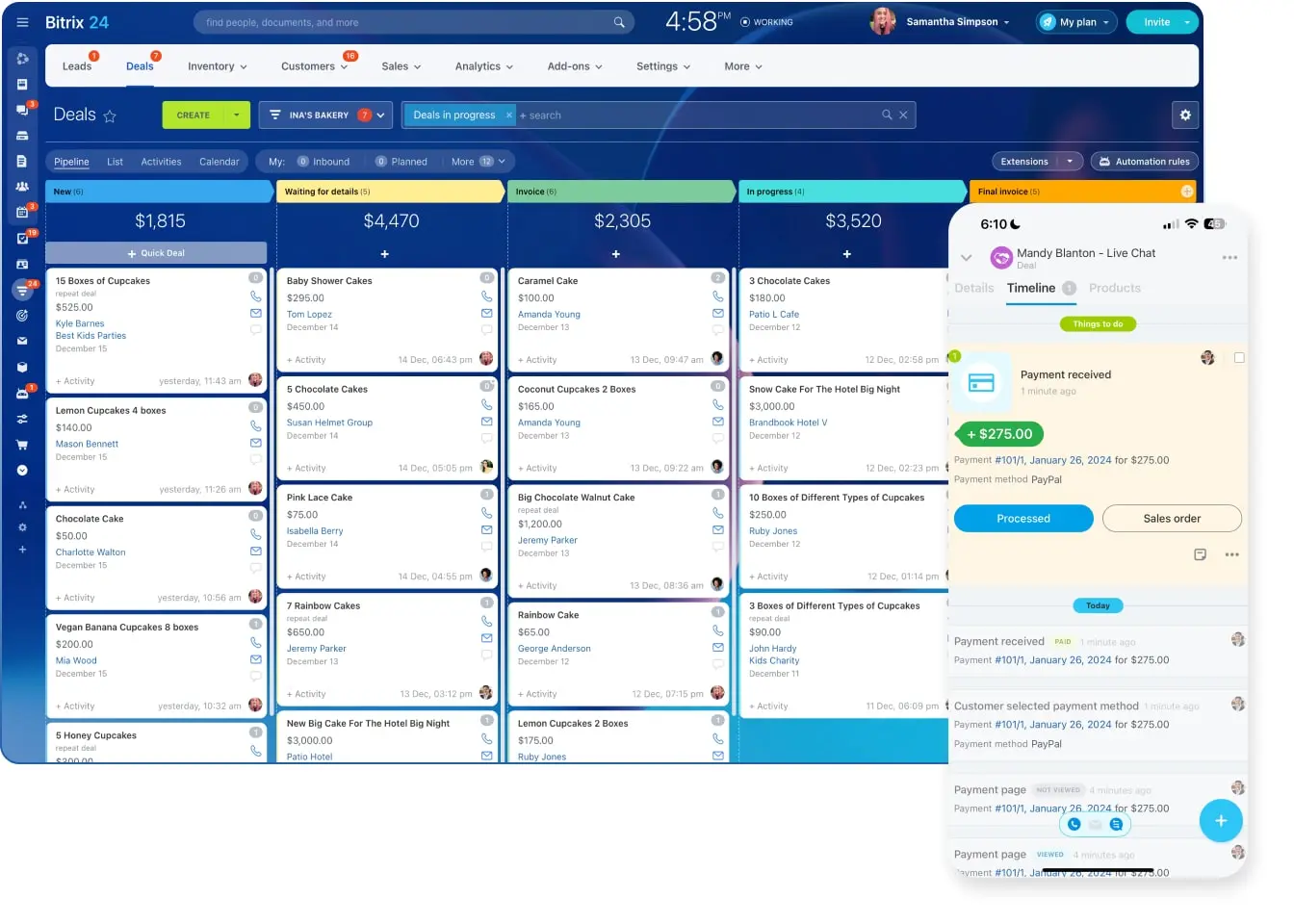 Bitrix24 Workspace Dashboard
