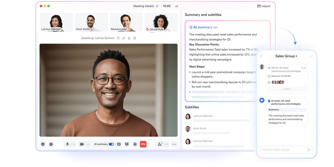 AI Meeting Notes assistance for communication