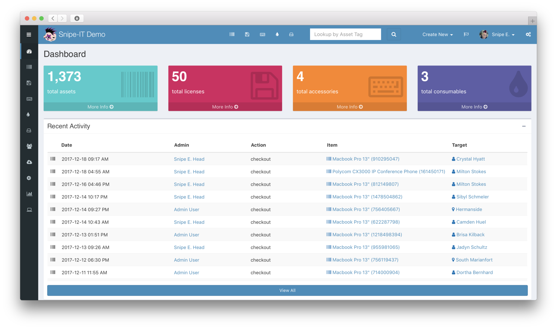 Snipe-IT: Open-source asset inventory system