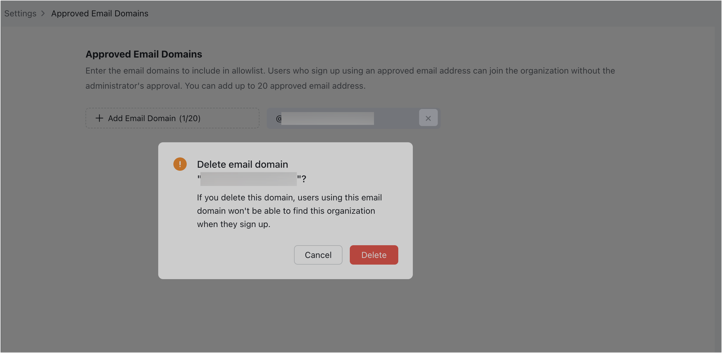 Admin | Set up automatic email address approval