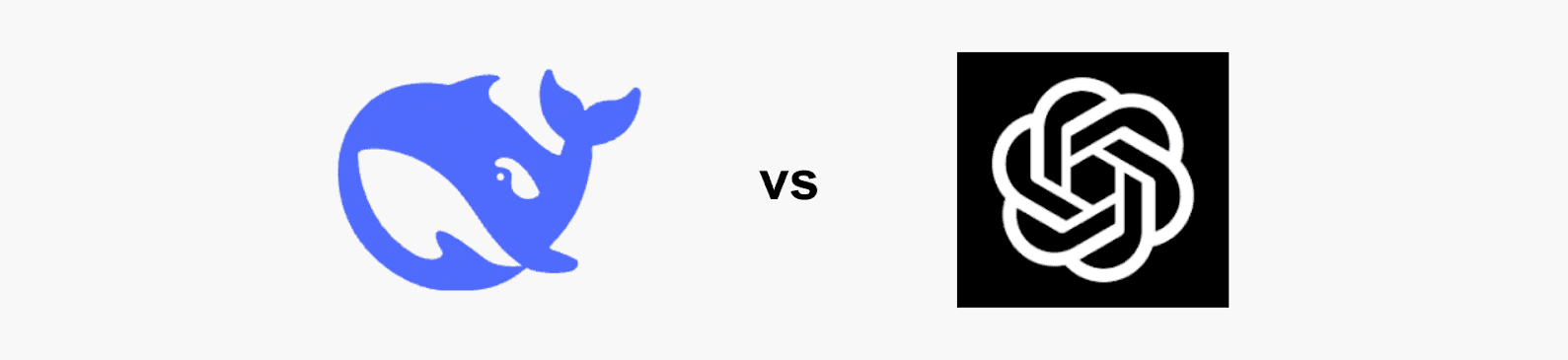 A logo of DeepSeek and OpenAI 
