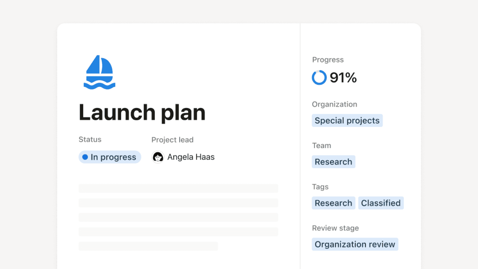 Launch plan