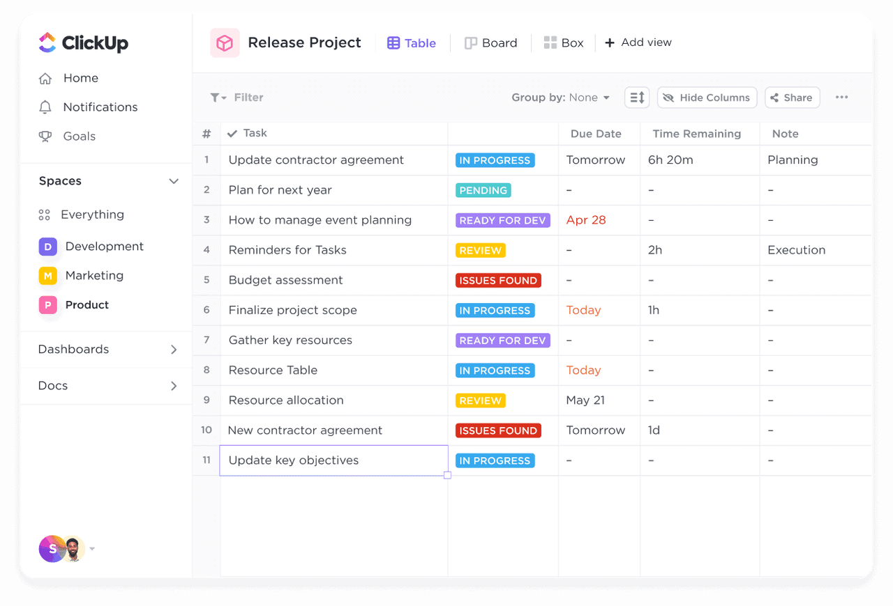 ClickUp is an all-in-one bug tracking