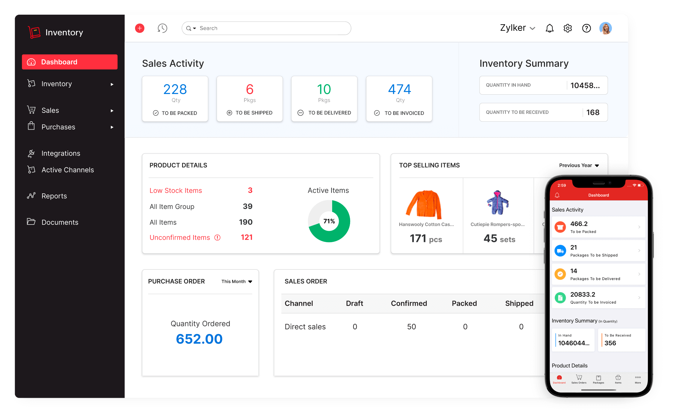Zoho Inventory is an inventory and retail management platform