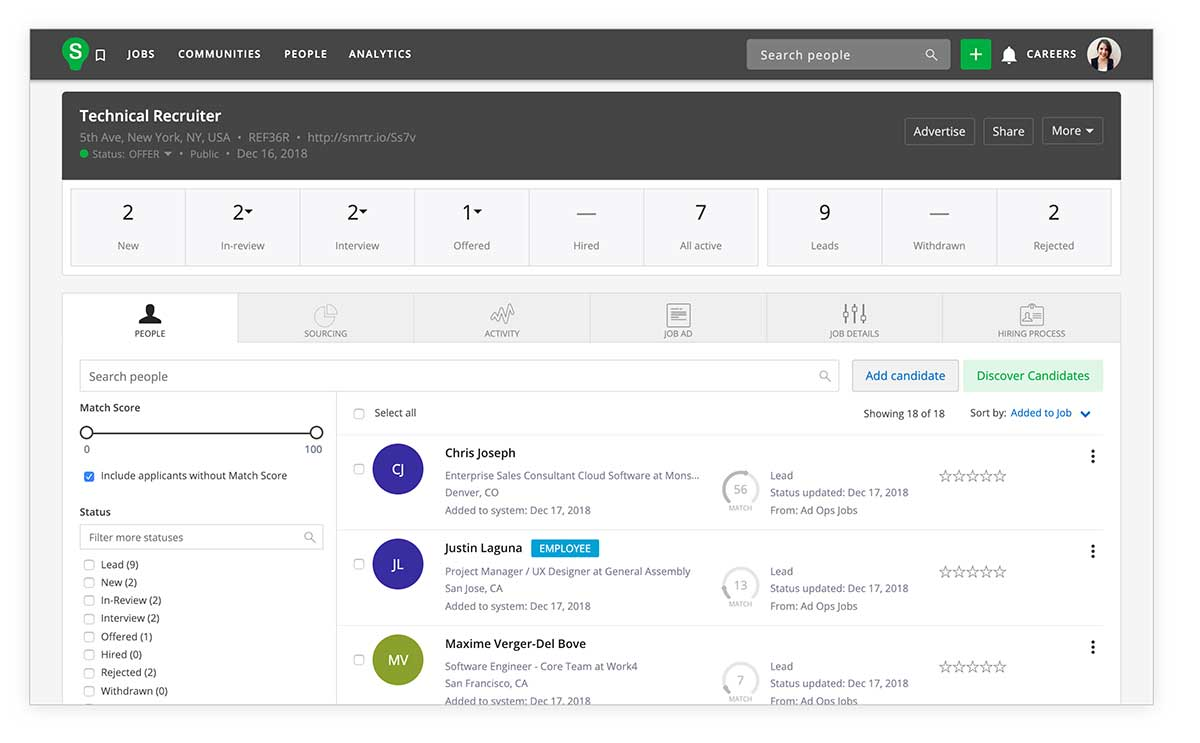 SmartRecruiters enterprise talent acquisition platform