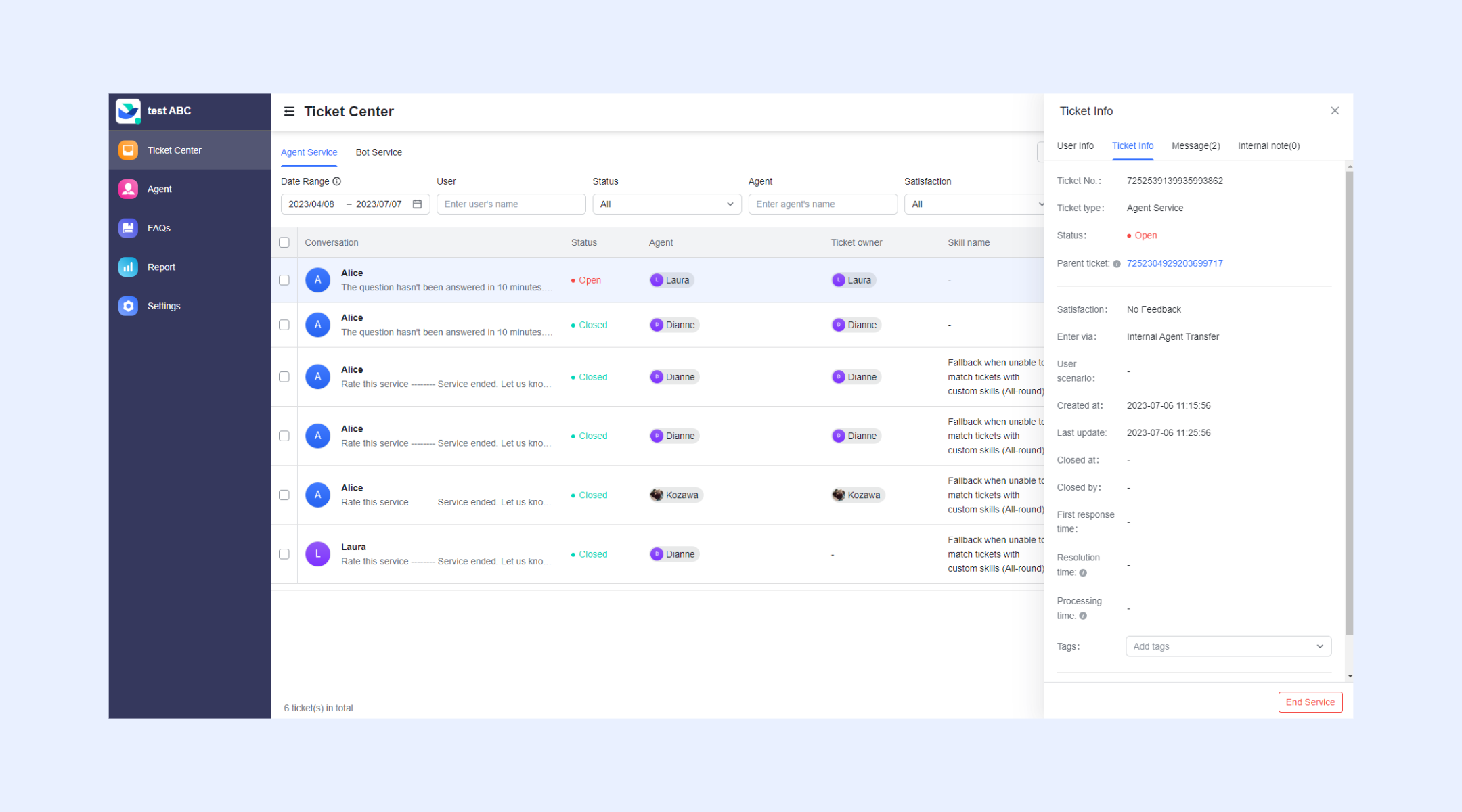 Lark interactive help desk chatbots