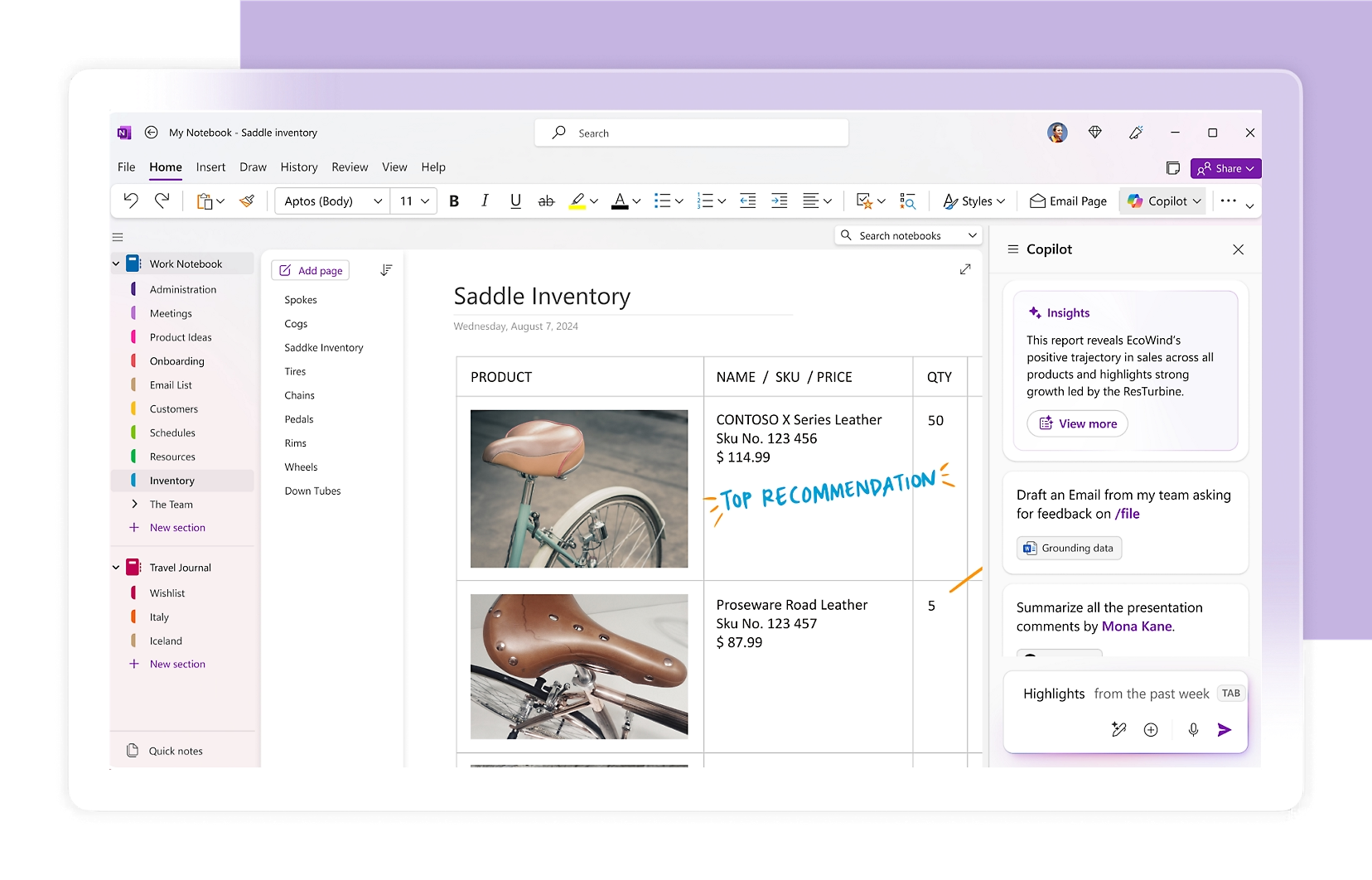 Microsoft OneNote: Handwriting-friendly digital notebook