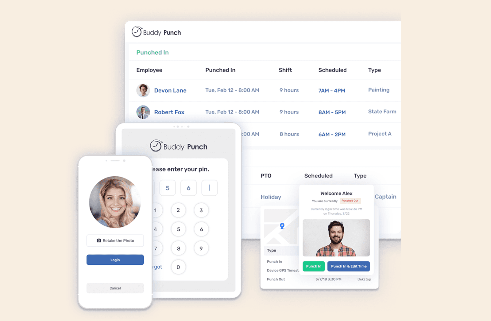 Interface of Buddy Punch
