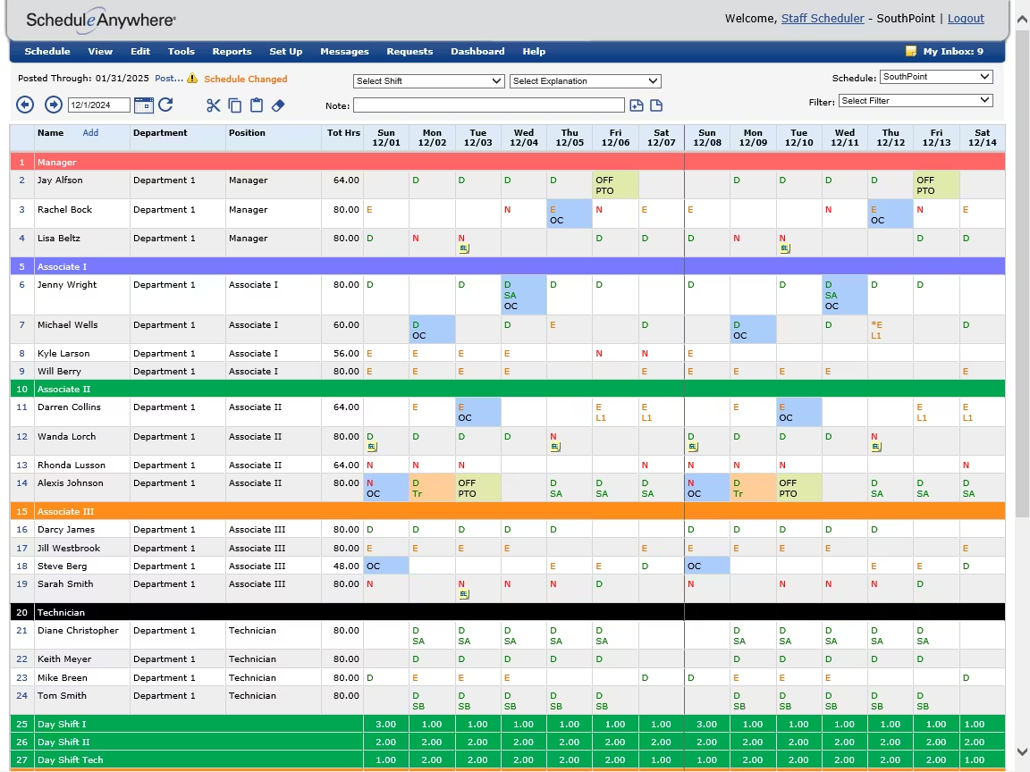 ScheduleAnywhere: Staff scheduling software for businesses