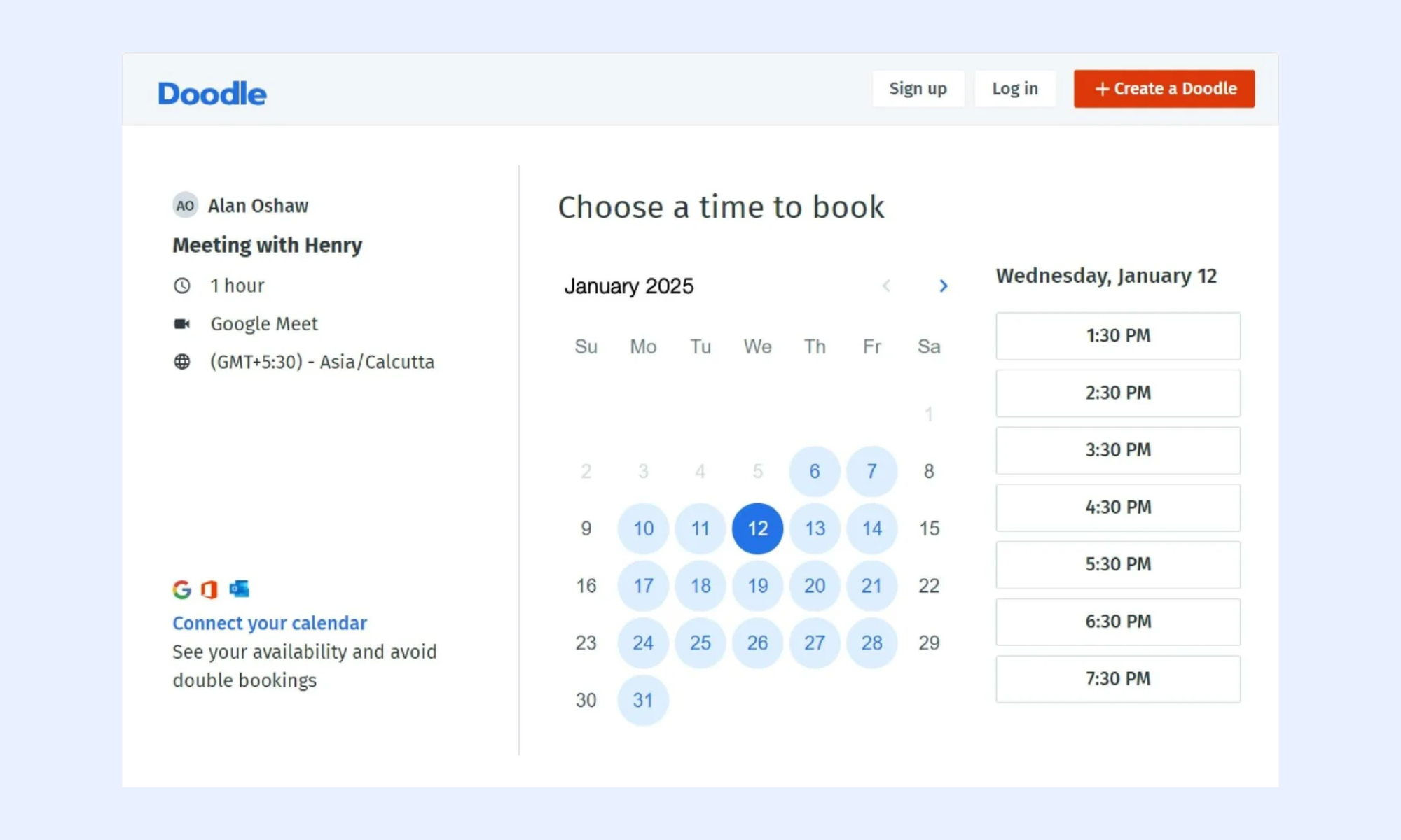 Doodle: straightforward group scheduling platform