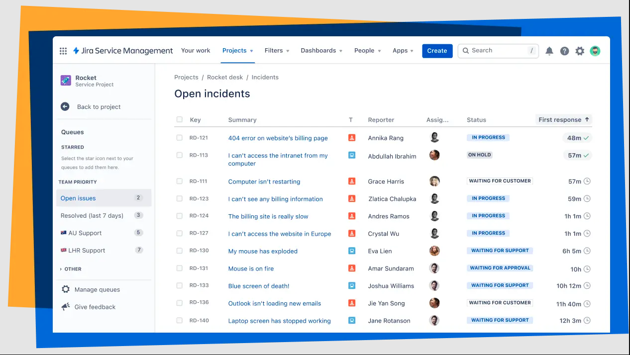 Jira Service Management for ITIL tool for workflows and tracking