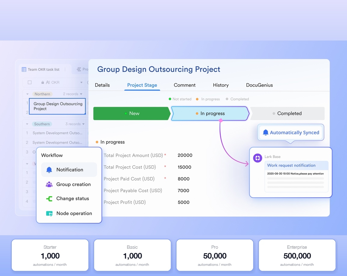 Large-scale automation runs with Lark