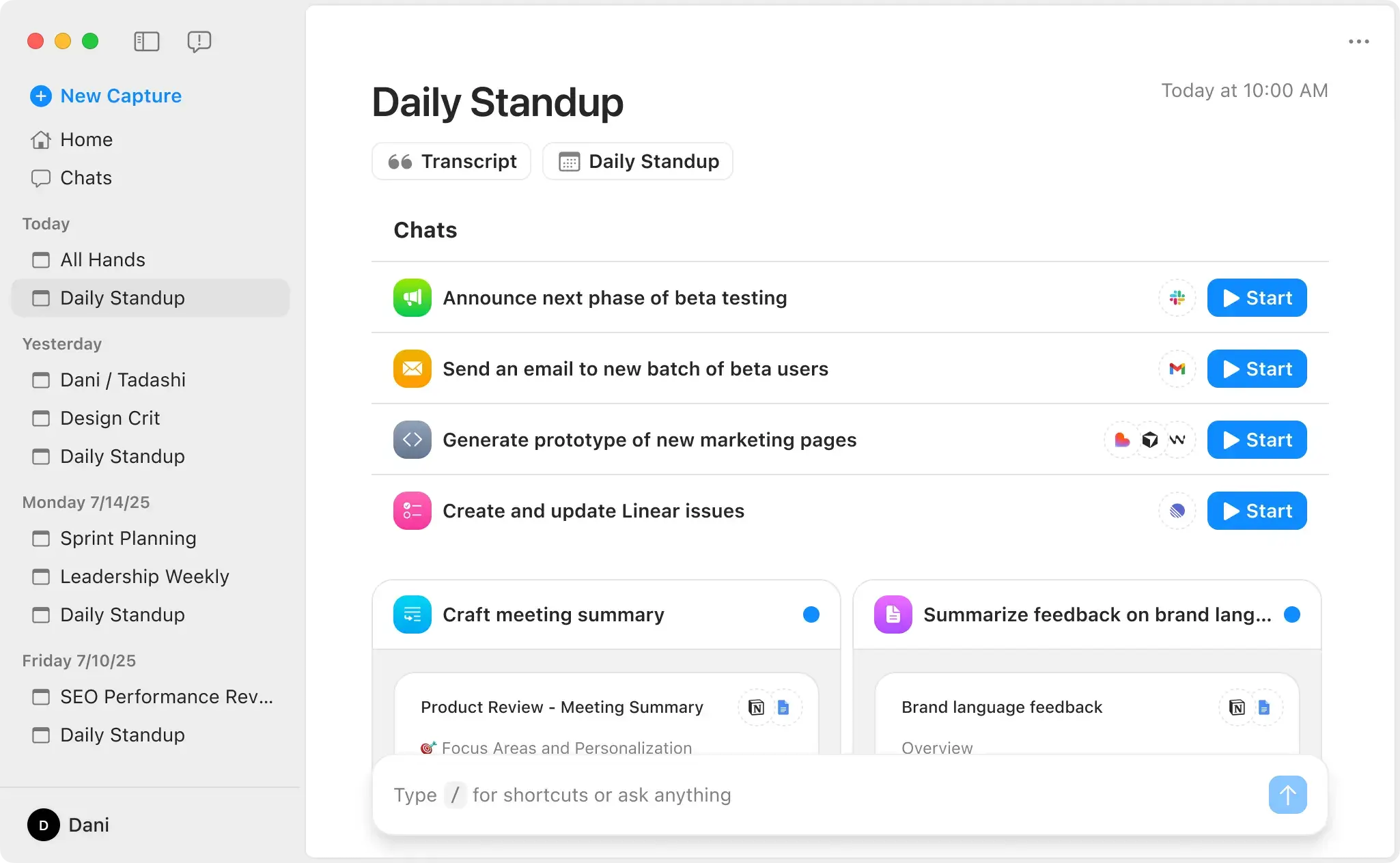 Supernormal is for taking simple AI meeting notes