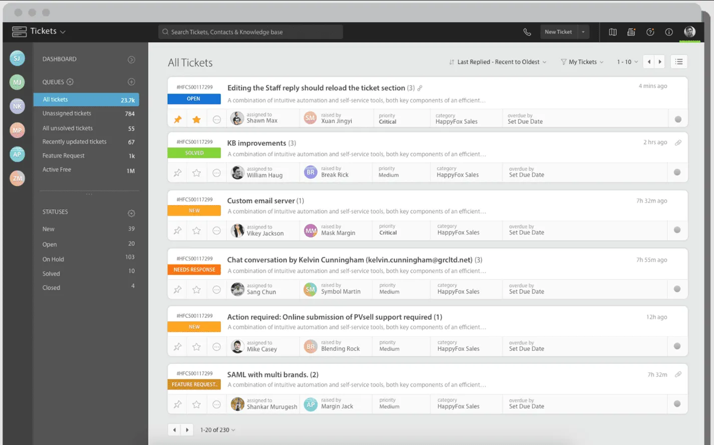 HappyFox offers robust automation for enterprise support