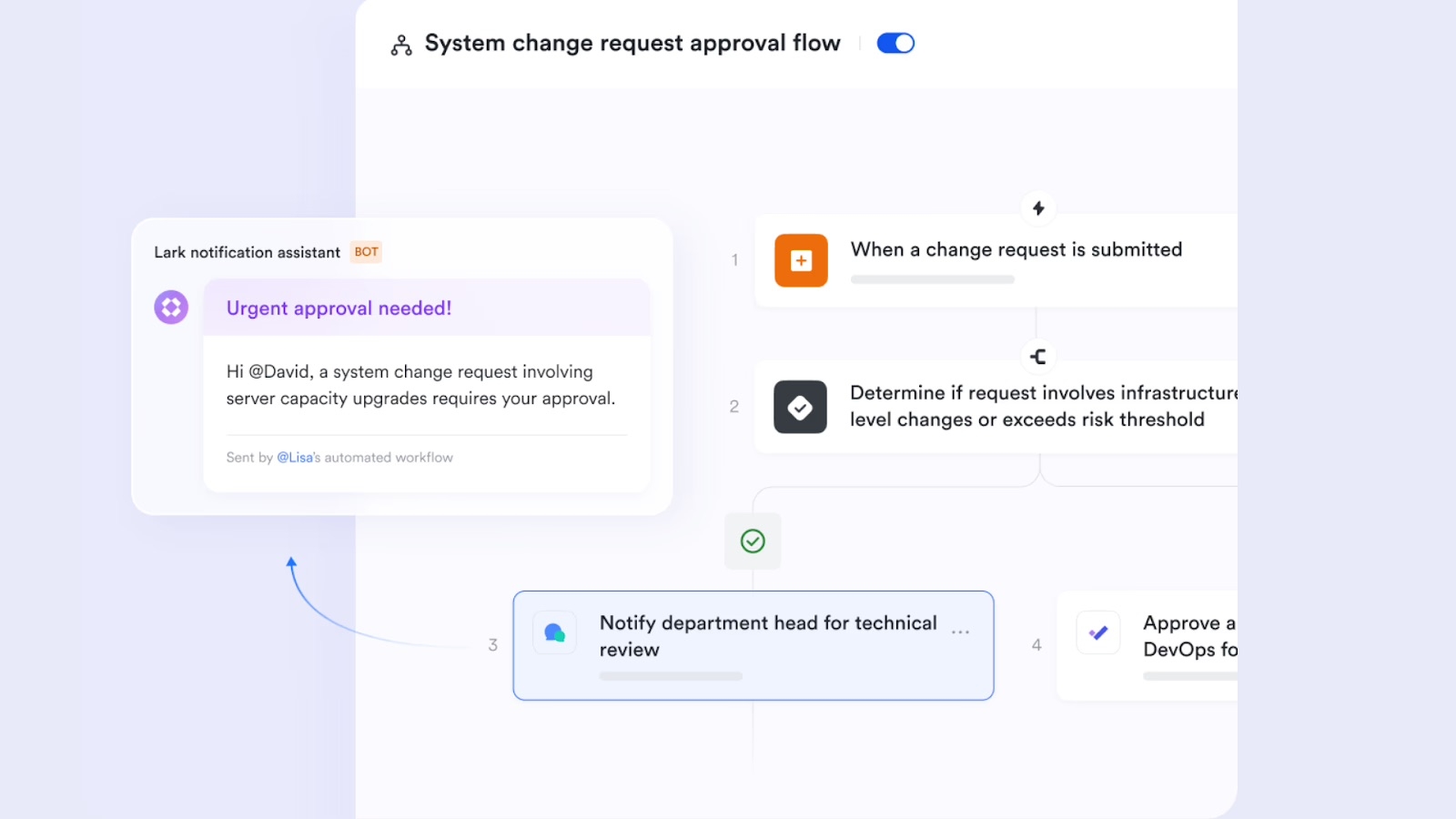 Advanced automation workflow in Lark